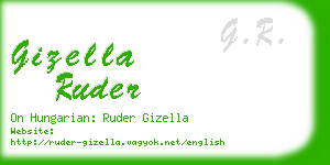 gizella ruder business card